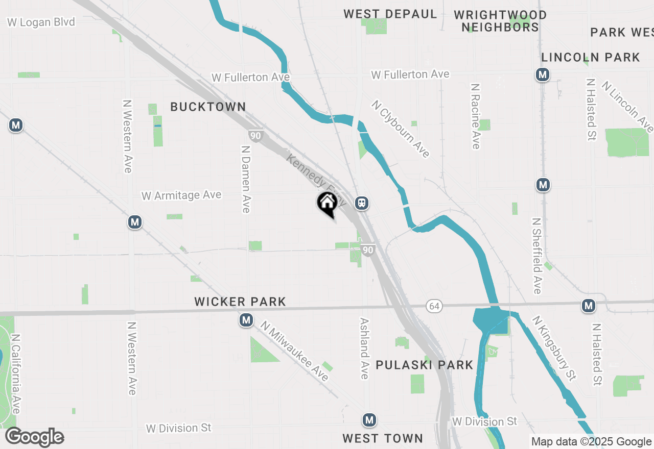 Map of 1849 N Hermitage Avenue #301, Chicago, IL 60622