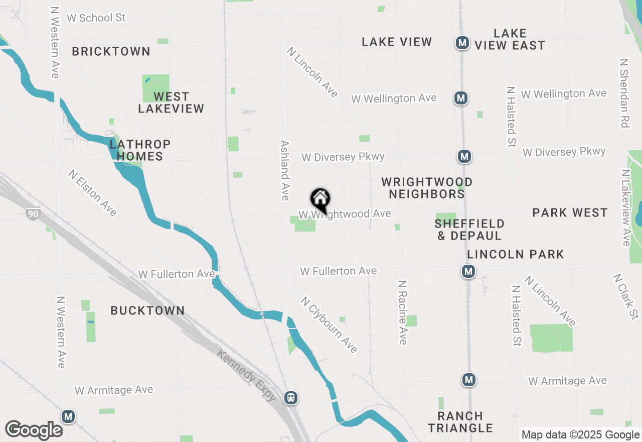 Map of 1457 W Wrightwood Avenue, Chicago, IL 60614