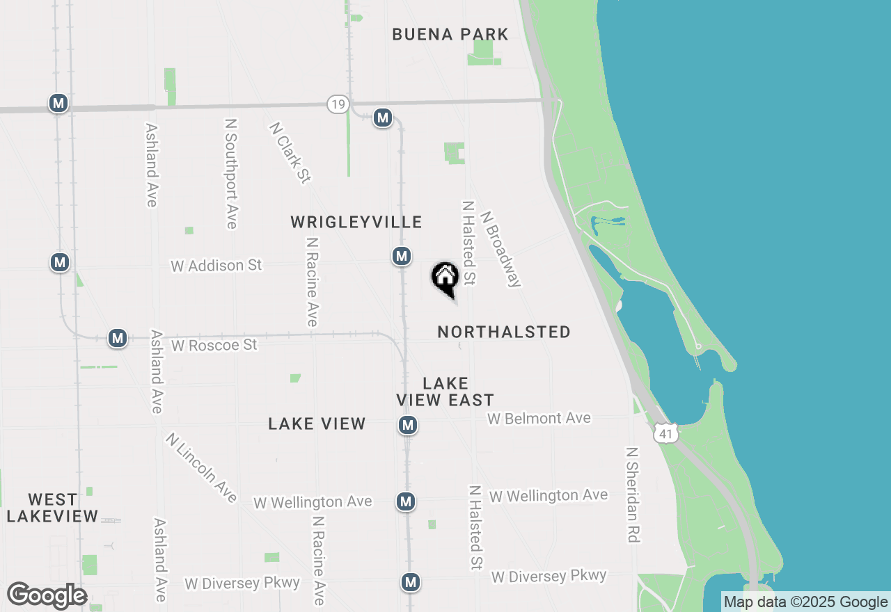 Map of 837 W Cornelia Avenue #1N, Chicago, IL 60657