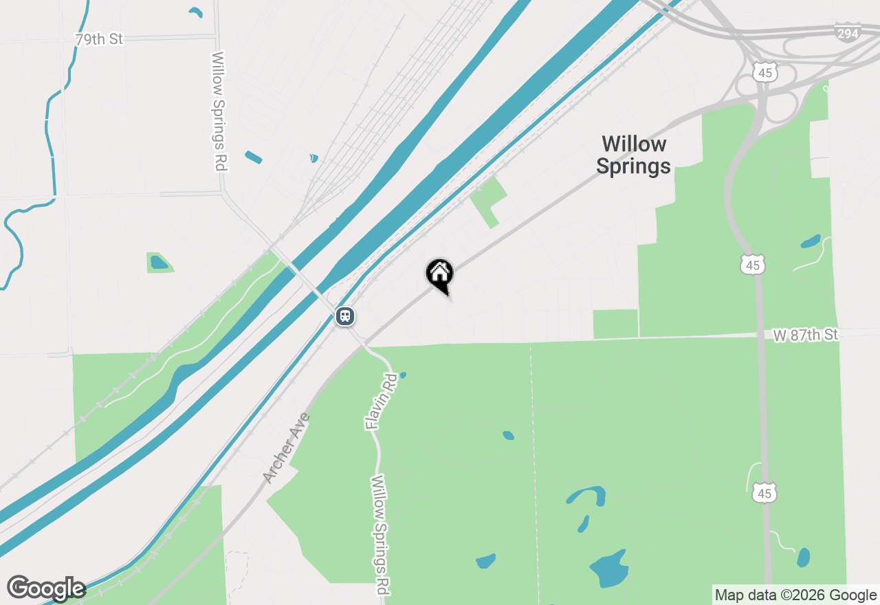 Map of 1380 Oak Ridge Court, Willow Springs, IL 60480