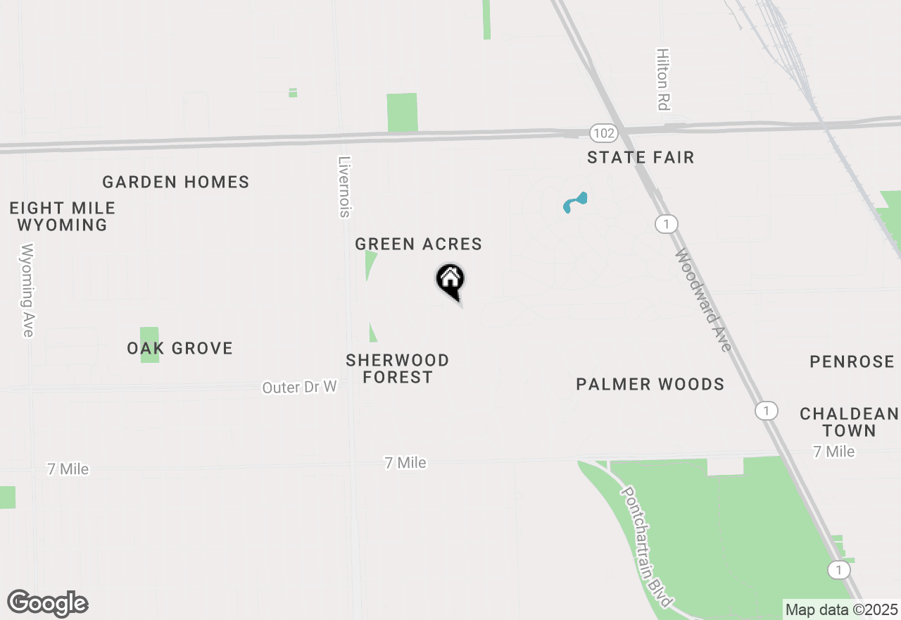 Map of 19650 Stratford Road, Detroit, MI 48221