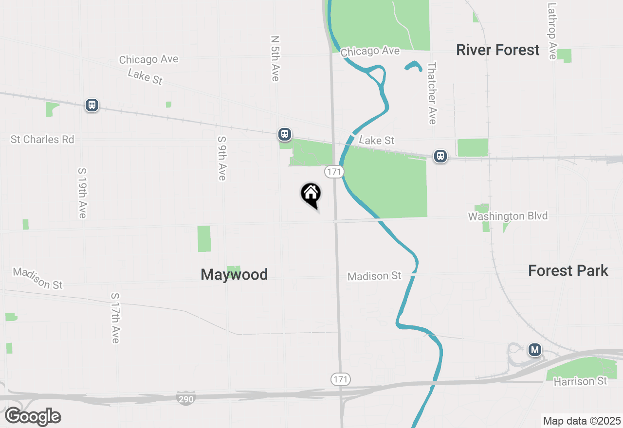 Map of (Address confidential), Maywood, Illinois 60153