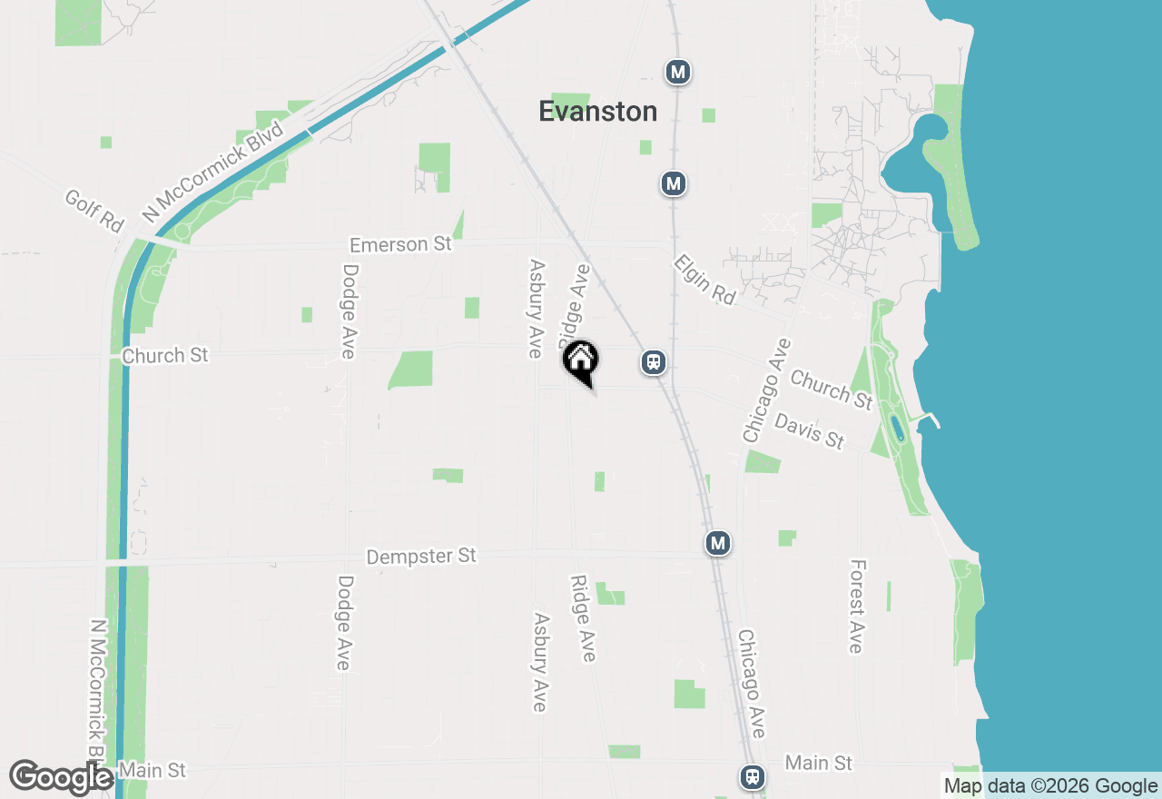 Map of (Address confidential), Evanston, Illinois 60201