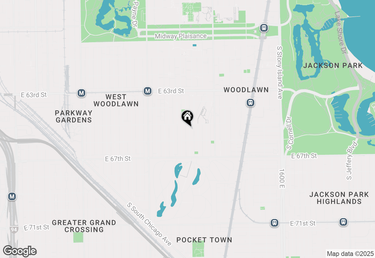 Map of 6518 S Greenwood Avenue #2S, Chicago, IL 60637
