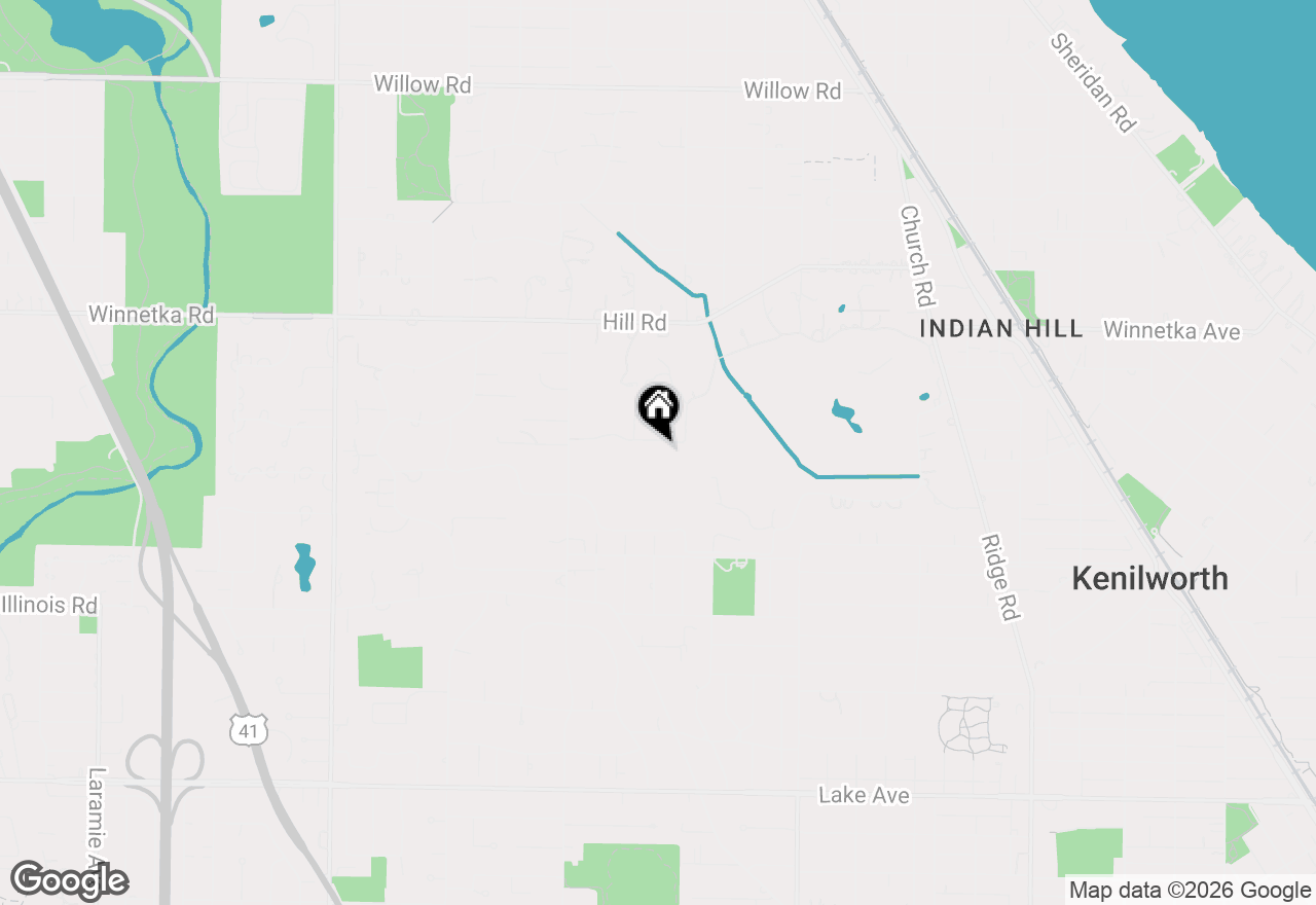 Map of 38 Indian Hill Road, Winnetka, IL 60093