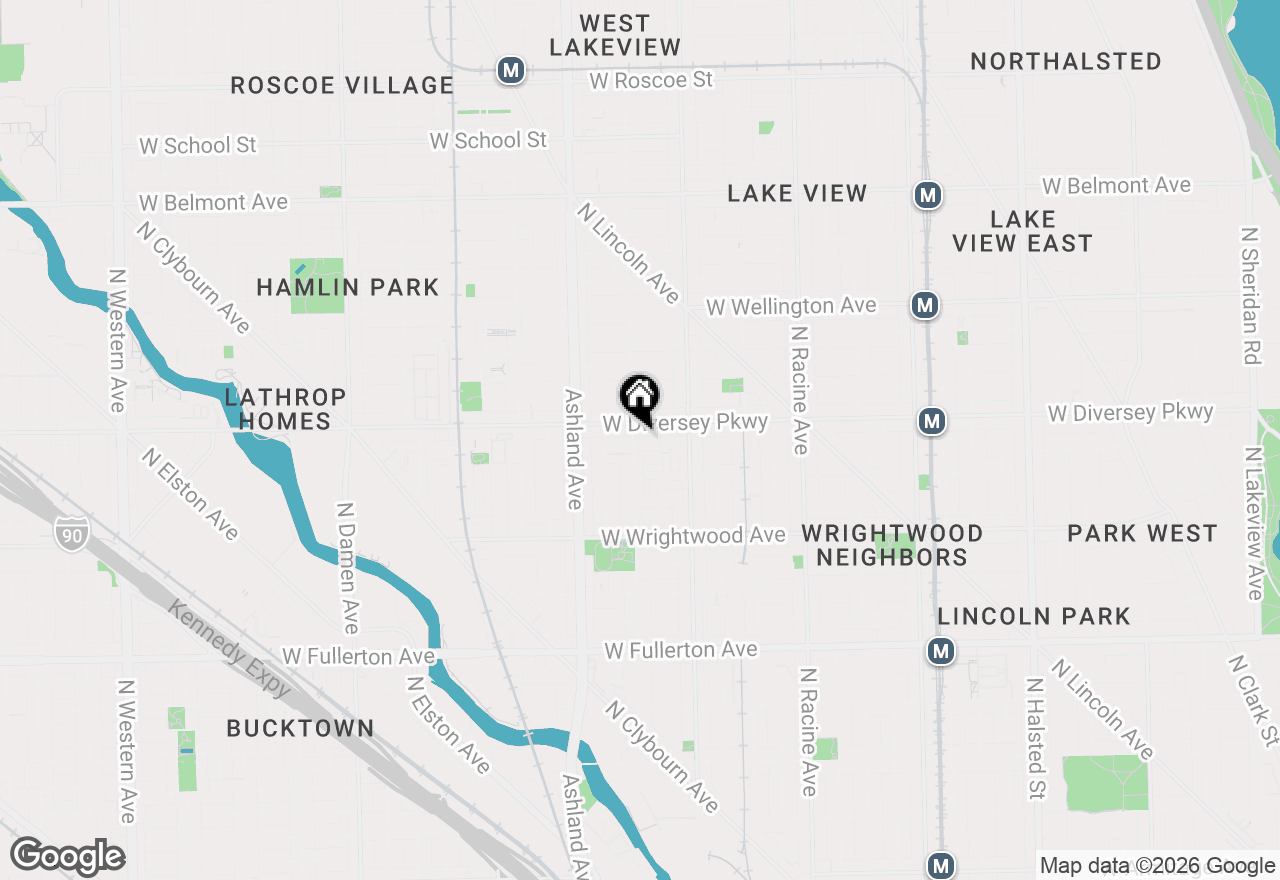 Map of 2745 N Greenview Avenue #1, Chicago, IL 60614