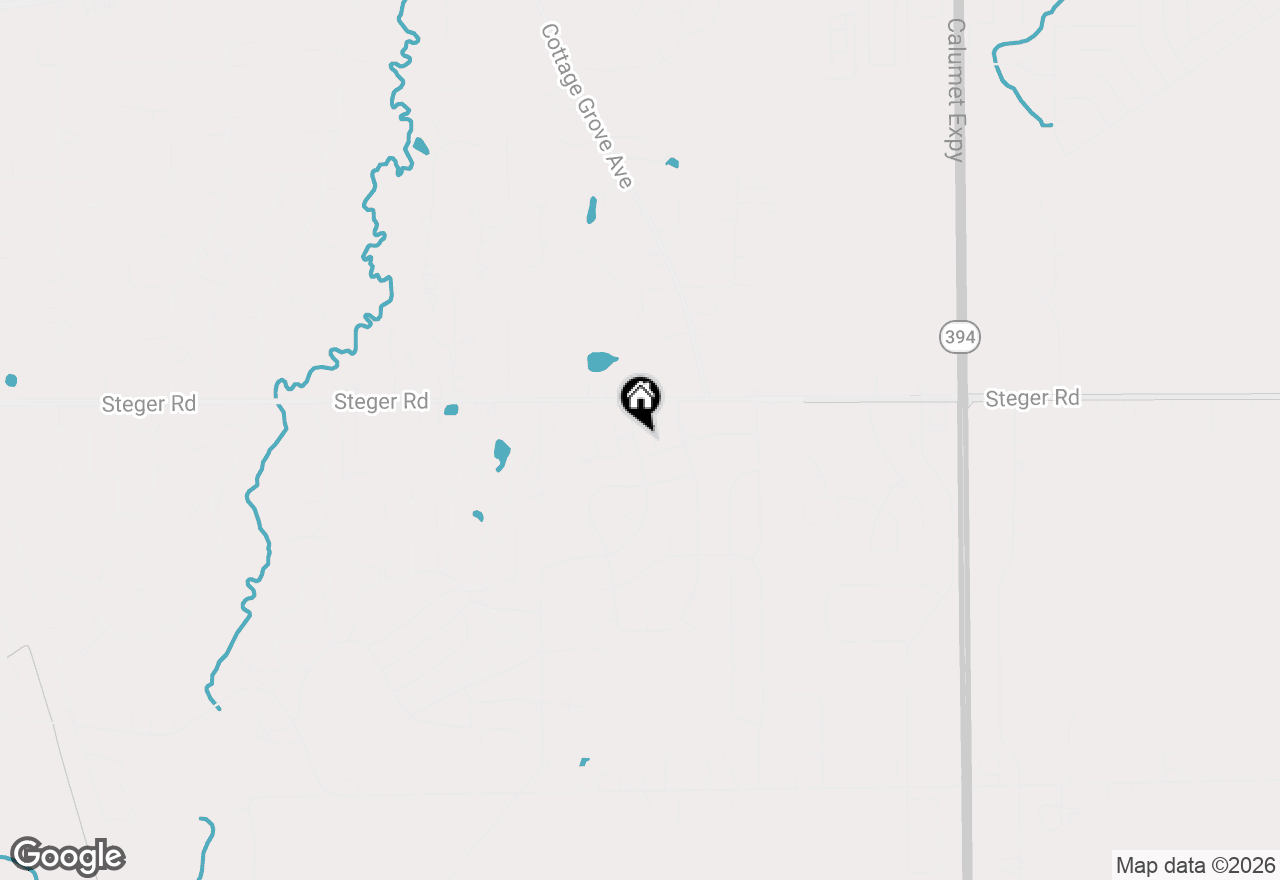 Map of 3433 Huntley Terrace, Crete, IL 60417