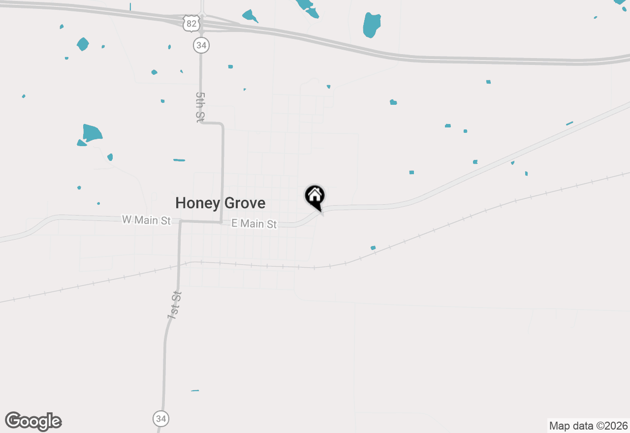 Map of 1013 E Main Street, Honey Grove, TX 75446