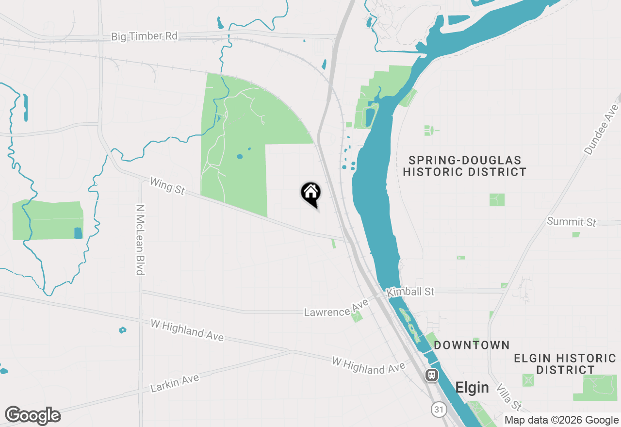 Map of 542 N Crystal Avenue #542, Elgin, IL 60123