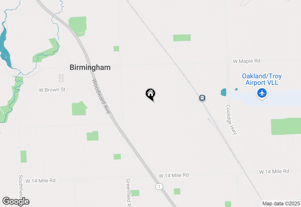 Map of 1627 Holland Street, Birmingham, MI 48009