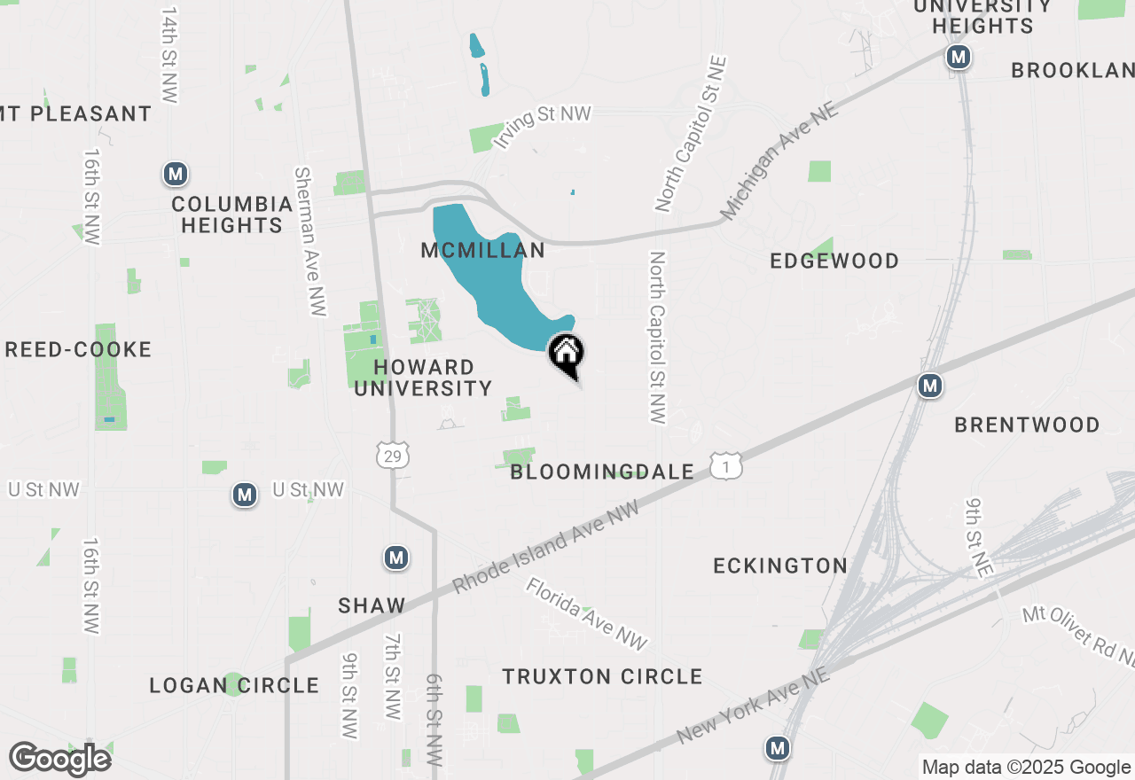 Map of 140 Bryant Street Nw, Washington, DC 20001