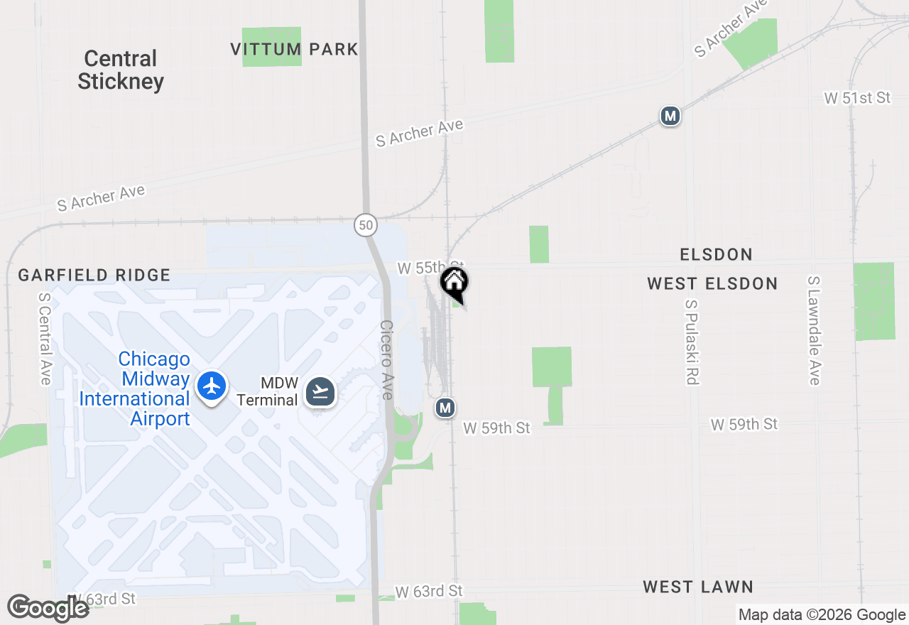 Map of 4553 W 56th Street #204, Chicago, IL 60629