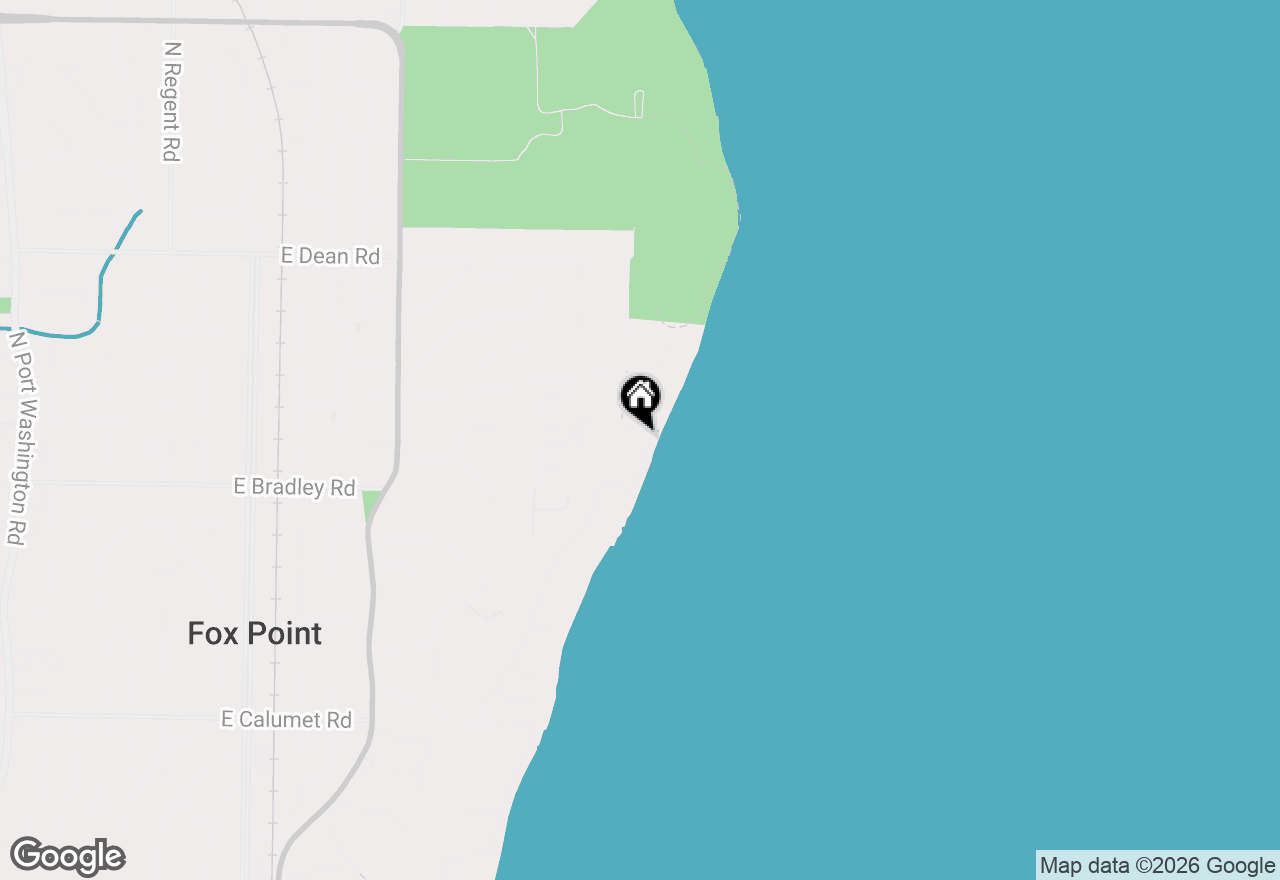 Map of 8035 N Beach Dr, Fox Point, WI 53217