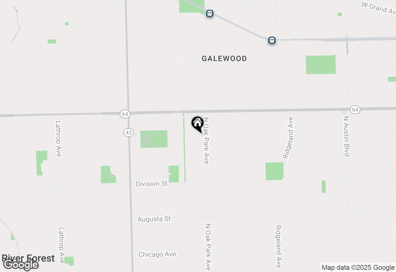 Map of 1130 N Grove Avenue, Oak Park, IL 60302