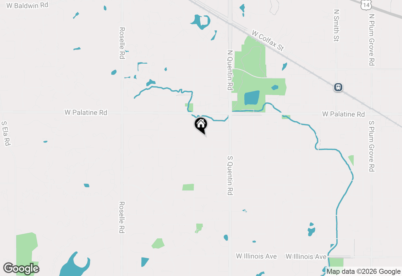 Map of 950 W Hillside Street, Palatine, IL 60067