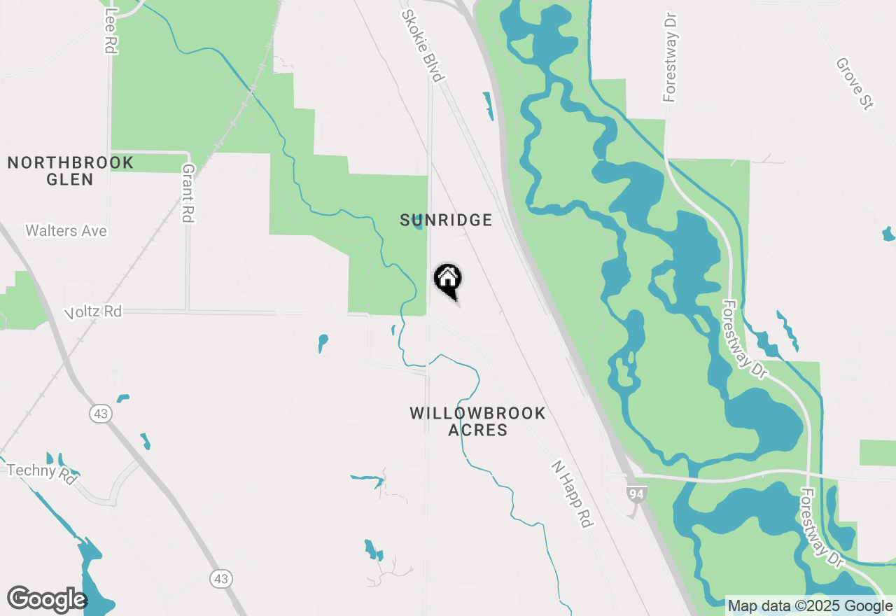 Map of 322 Voltz Road, Northbrook, IL 60062