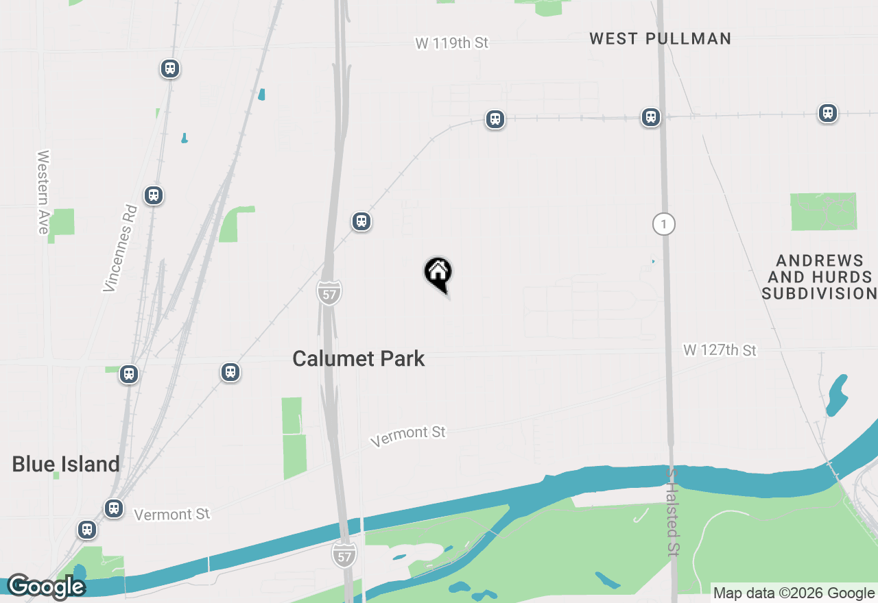 Map of 12529 S Loomis Street, Calumet Park, IL 60827