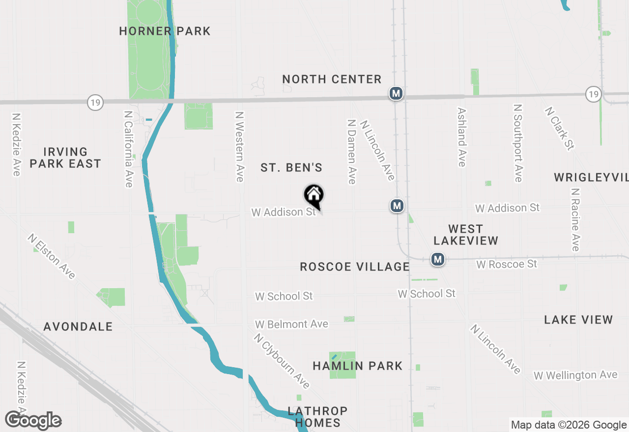 Map of 3557 N Hamilton Avenue #3, Chicago, IL 60618
