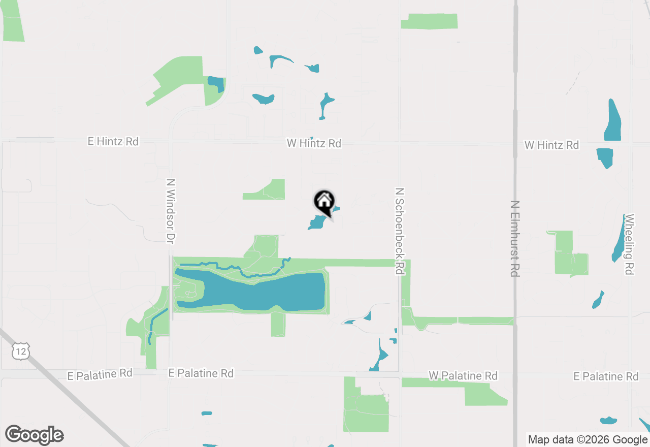Map of 1082 Creekside Court #2B, Wheeling, IL 60090