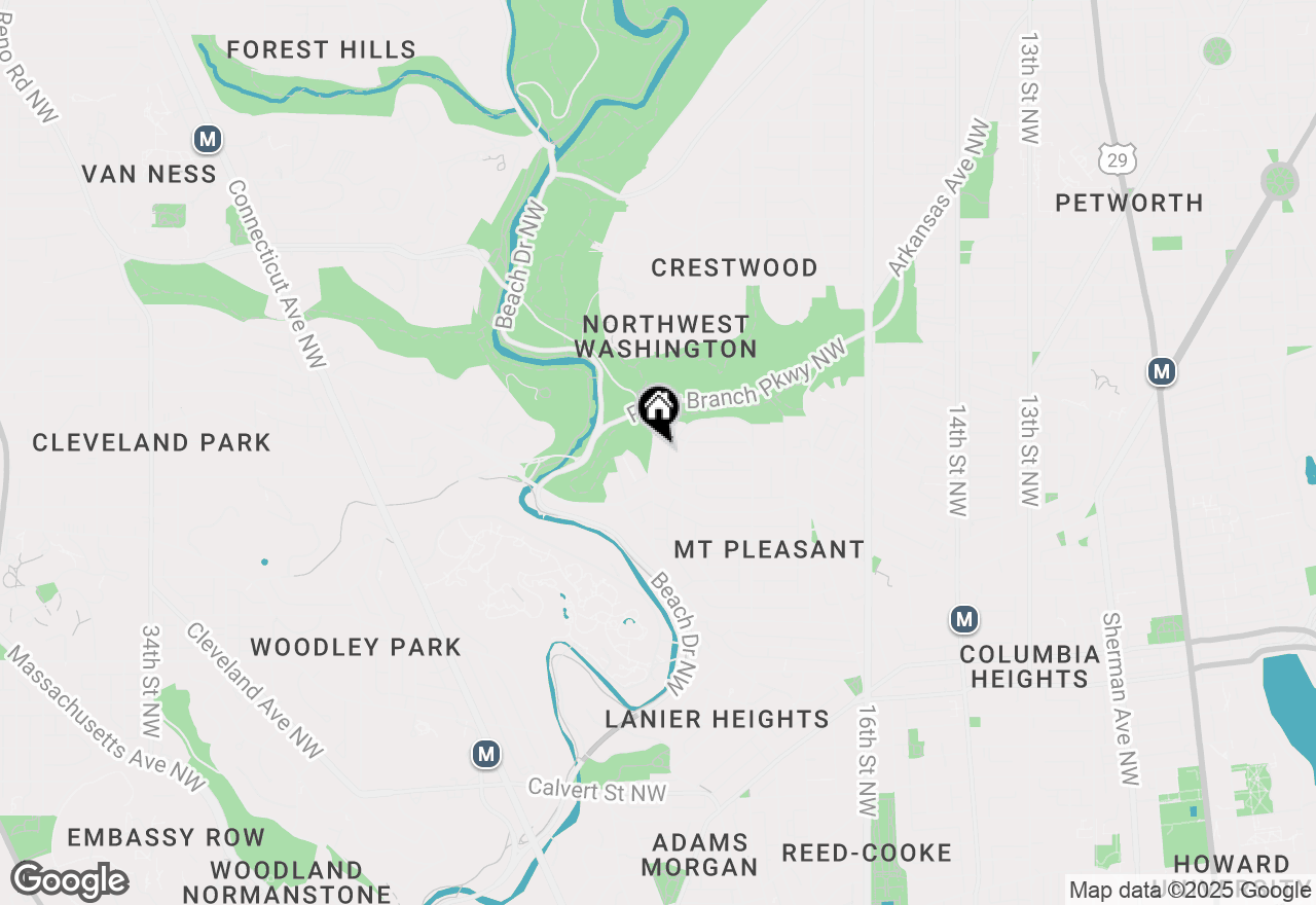 Map of 2033 Park Road Nw, Washington, DC 20010