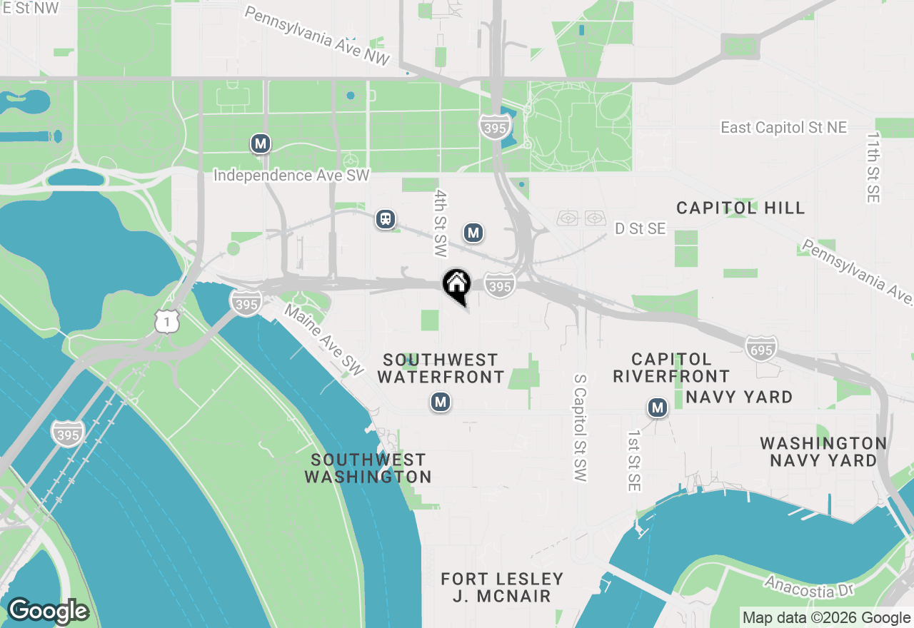 Map of 350 G Street Sw #N217, Washington, DC 20024