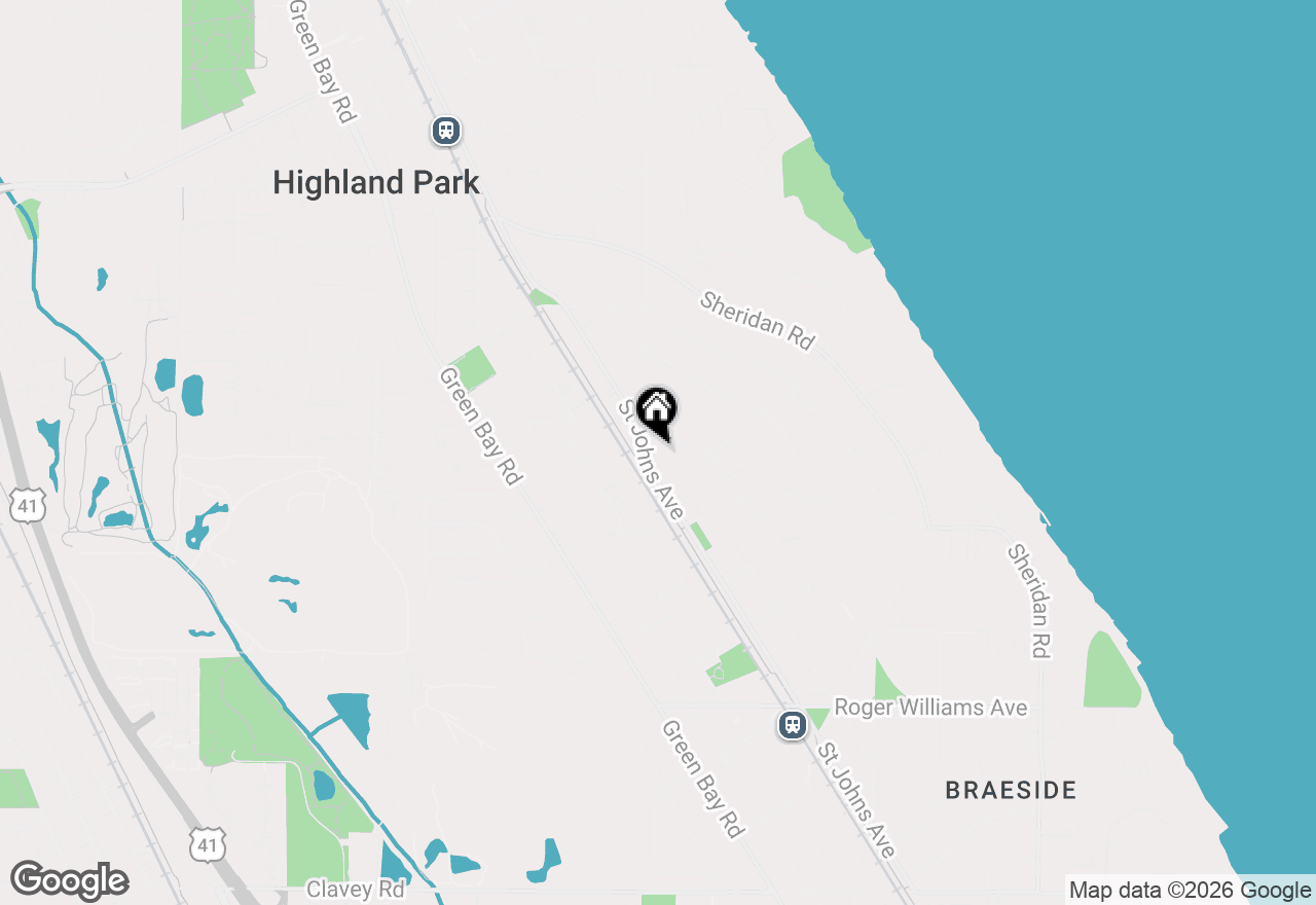 Map of 1155 Saint Johns Avenue #B, Highland Park, IL 60035