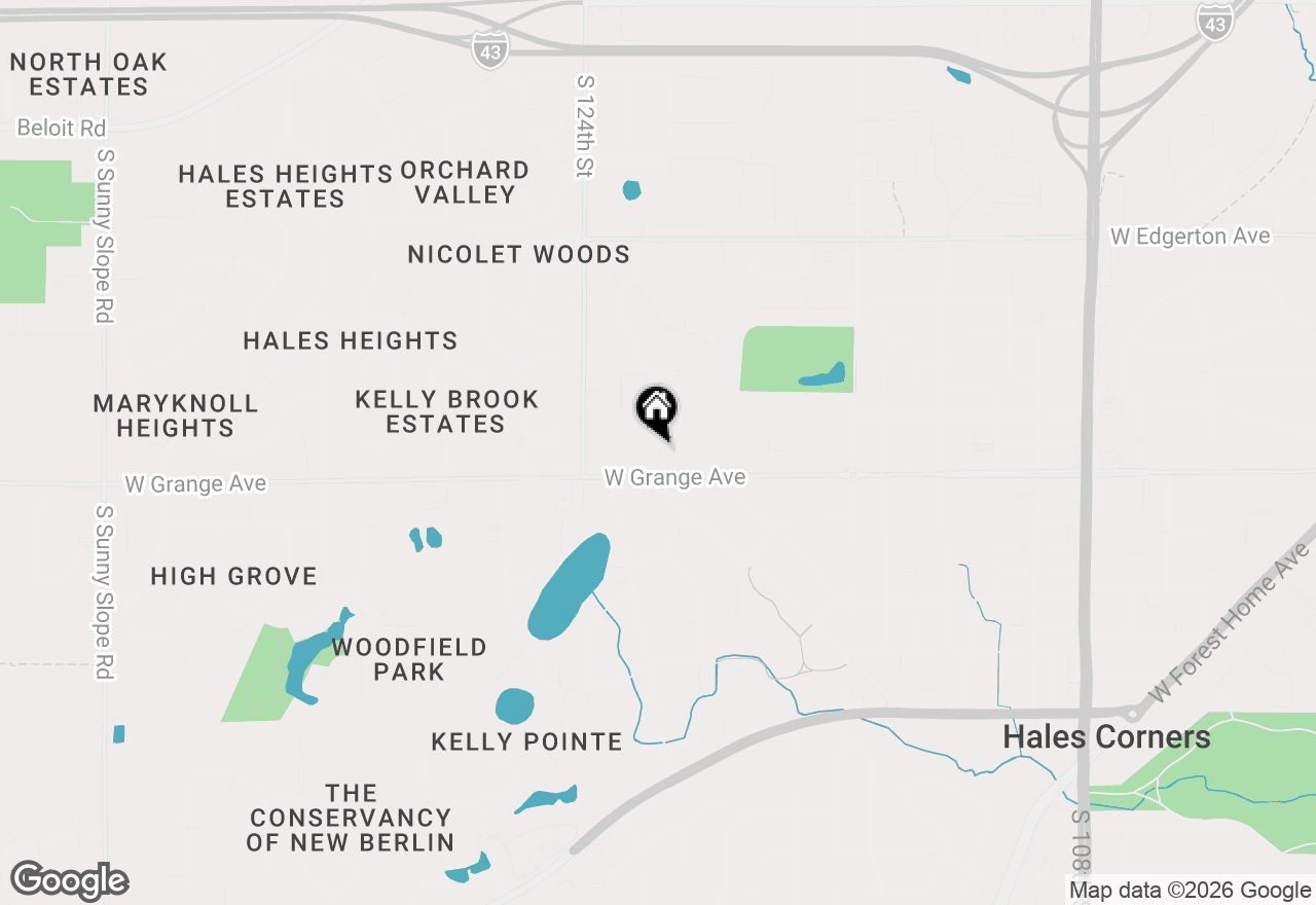 Map of 12115 W Luther Ave, Hales Corners, WI 53130