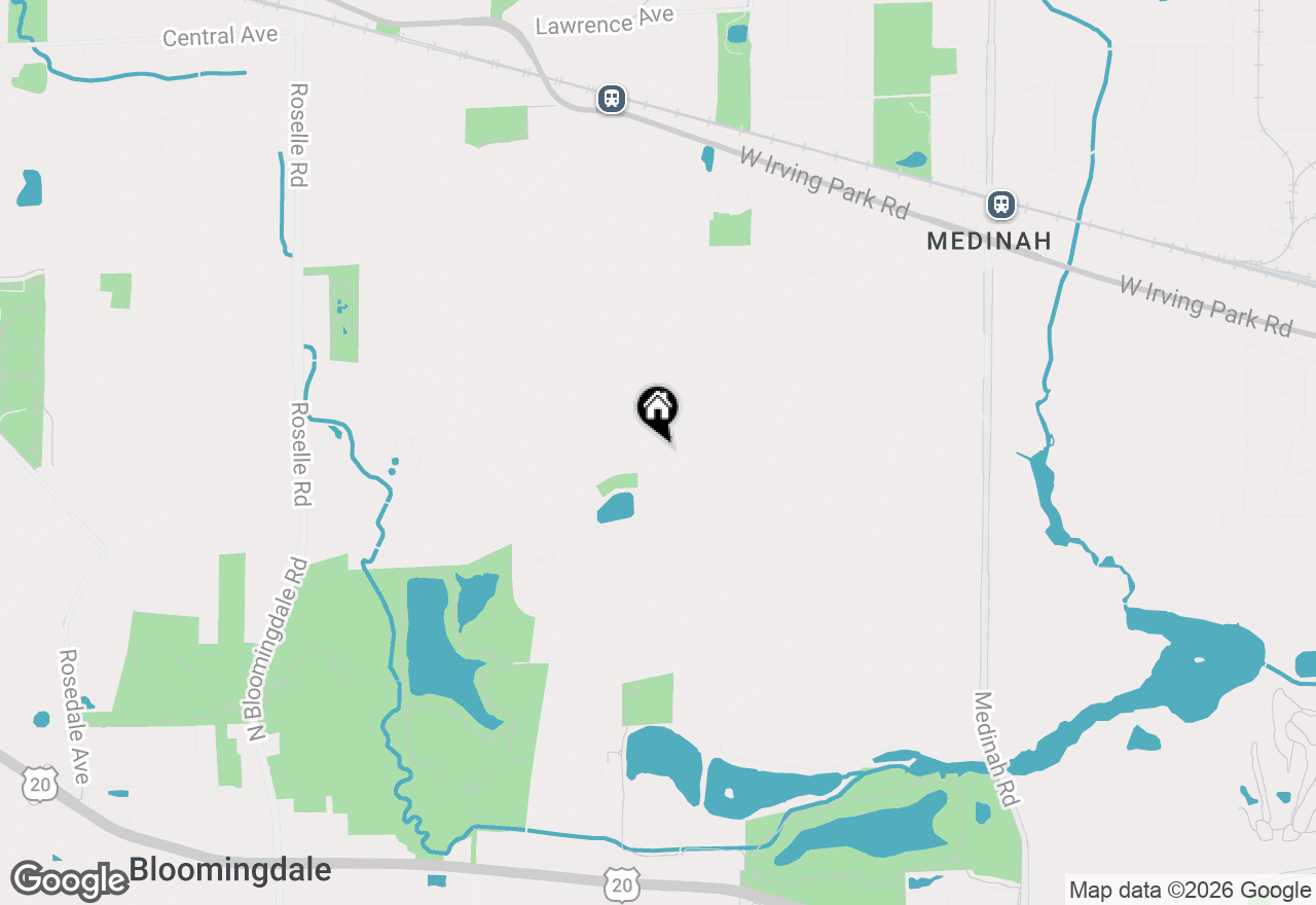 Map of 715 Pinecroft Drive, Roselle, IL 60172