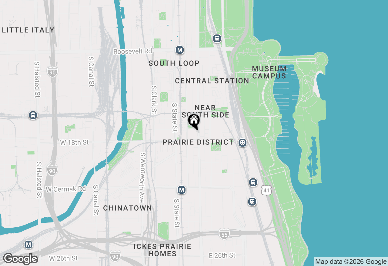 Map of 1720 S Michigan Avenue #2805, Chicago, IL 60616