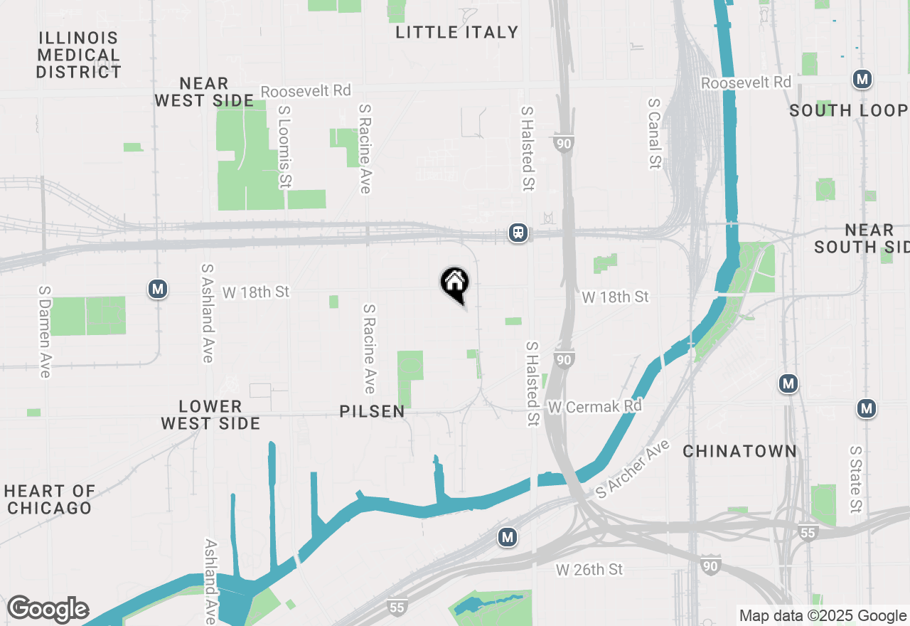 Map of 978 W 19th Street #2R, Chicago, IL 60608