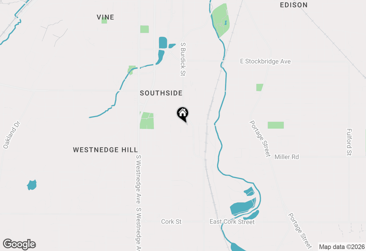 Map of 134 W Alcott Street, Kalamazoo, MI 49001