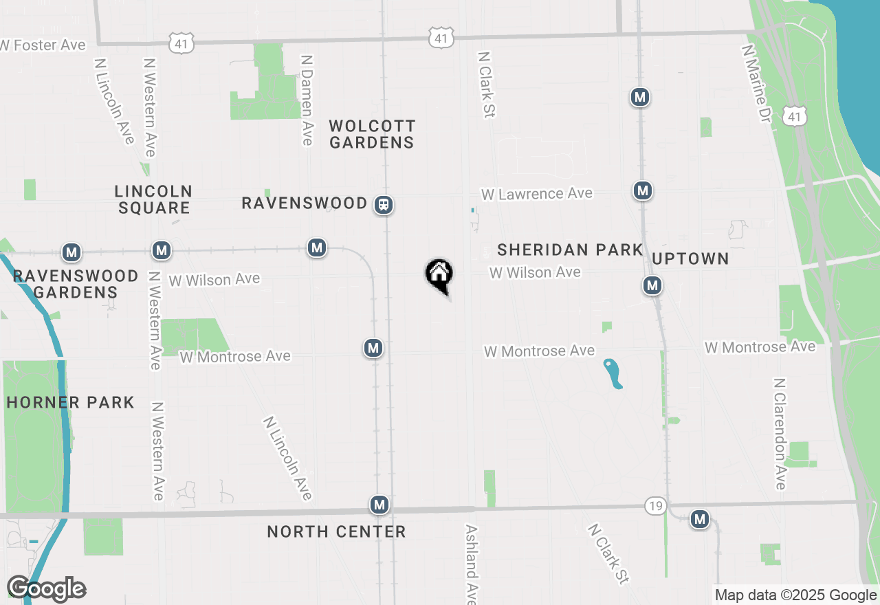 Map of 4514 N Paulina Street #1W, Chicago, IL 60640