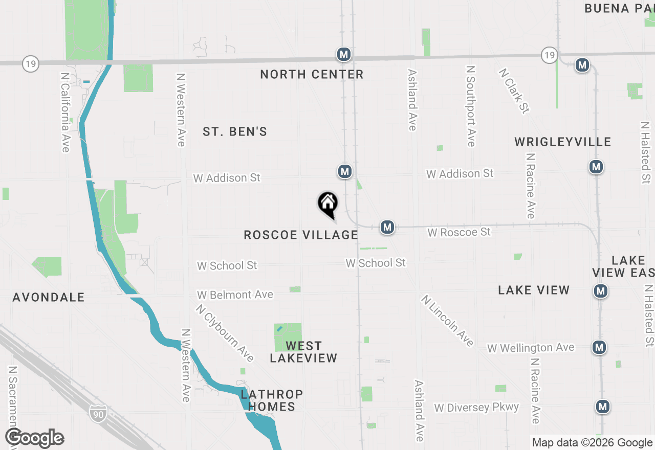 Map of 3418 N Wolcott Avenue #1N, Chicago, IL 60657