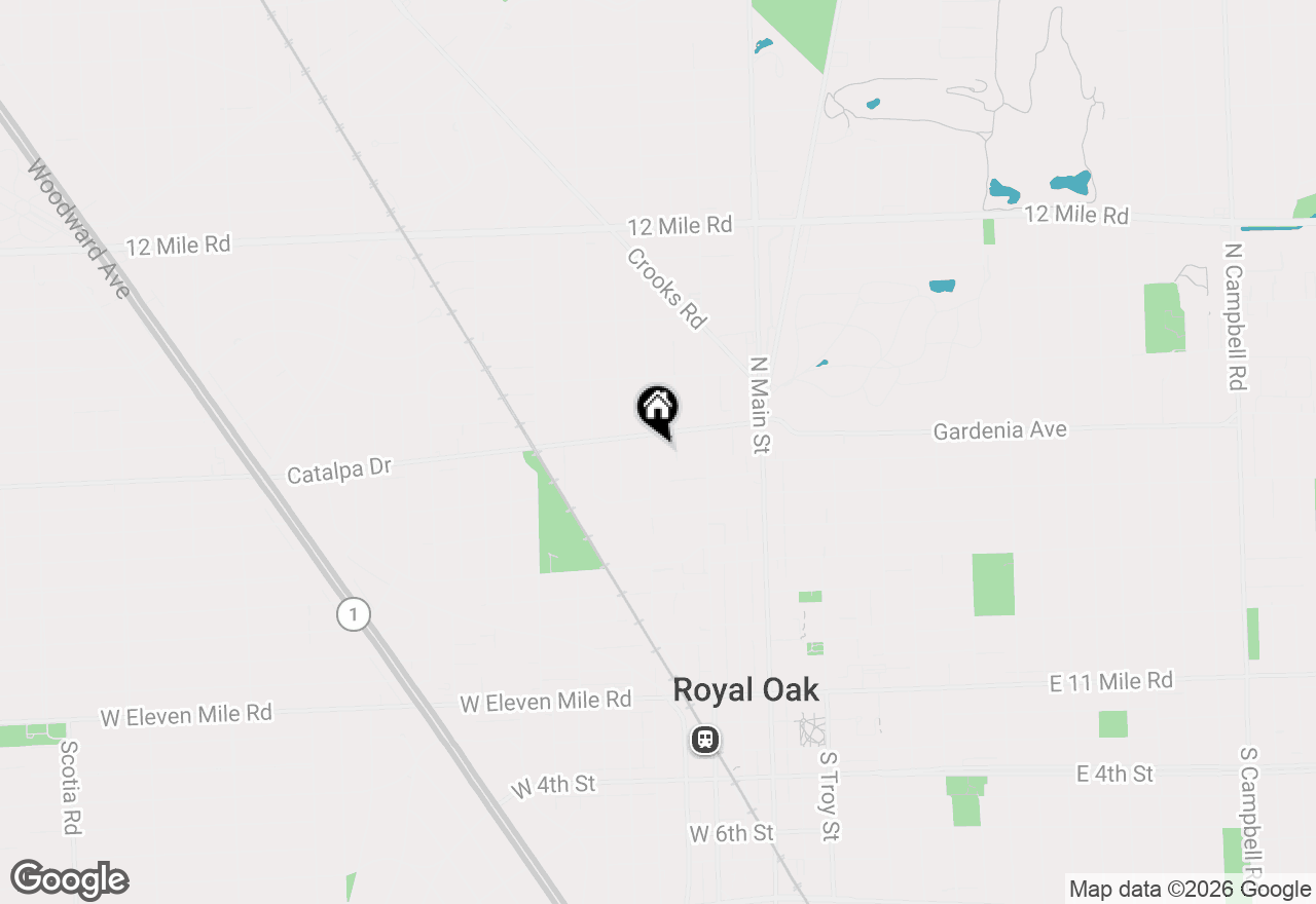 Map of 928 Marywood Drive, Royal Oak, MI 48067