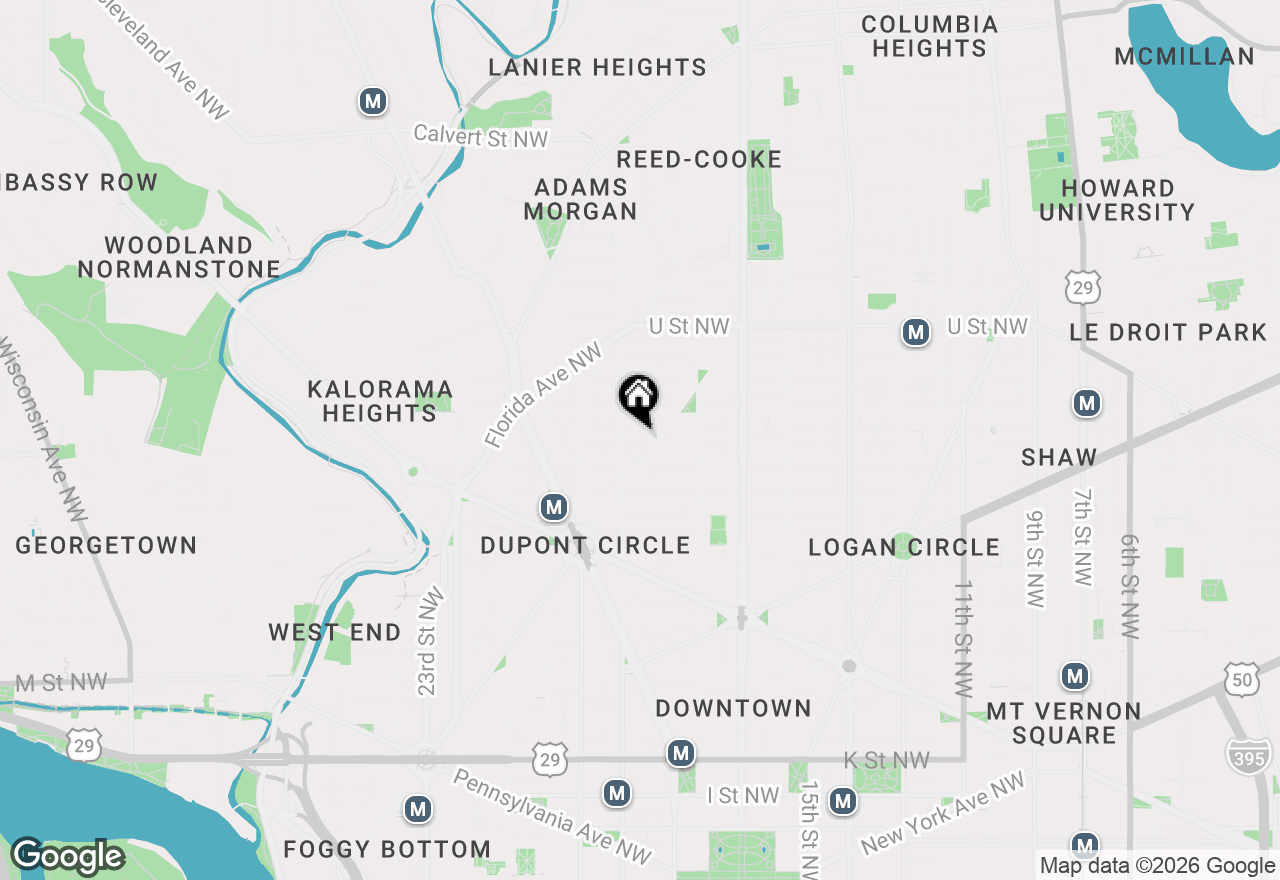 Map of 1738 Riggs Place Nw, Washington, DC 20009