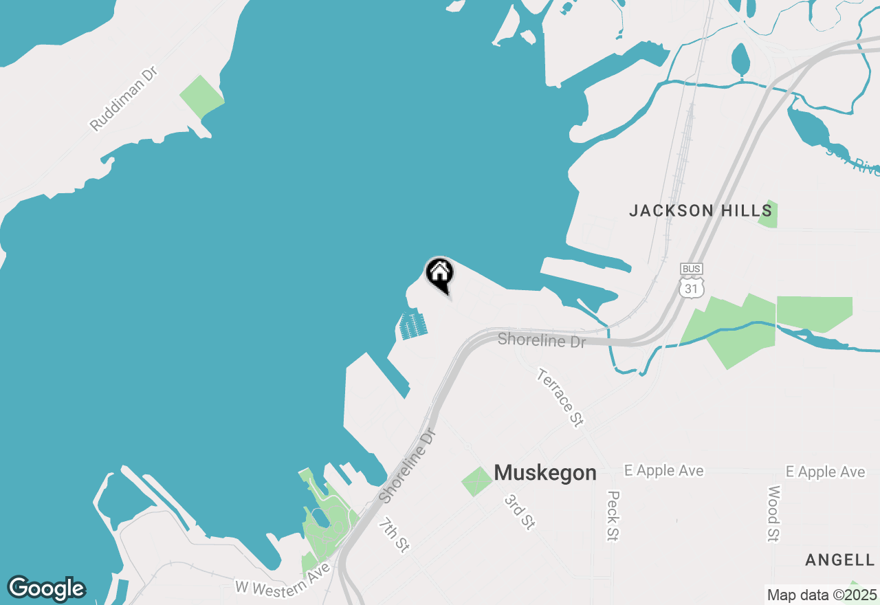 Map of 351 Terrace Point Circle, Muskegon, MI 49440