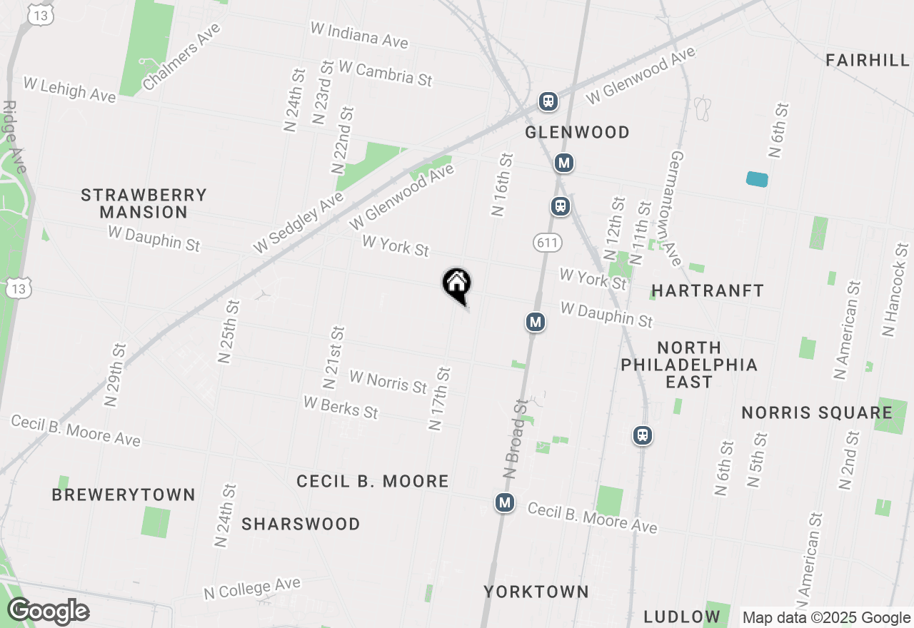 Map of 2221 N 17th Street, Philadelphia, PA 19132