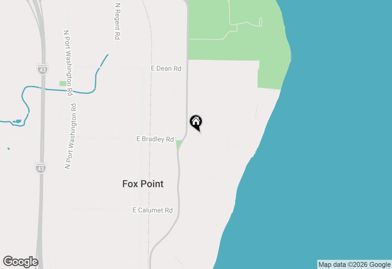 Map of 1119 E Goodrich Ln, Fox Point, WI 53217