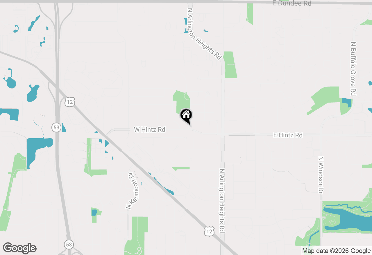 Map of 206 W Hintz Road, Arlington Heights, IL 60004