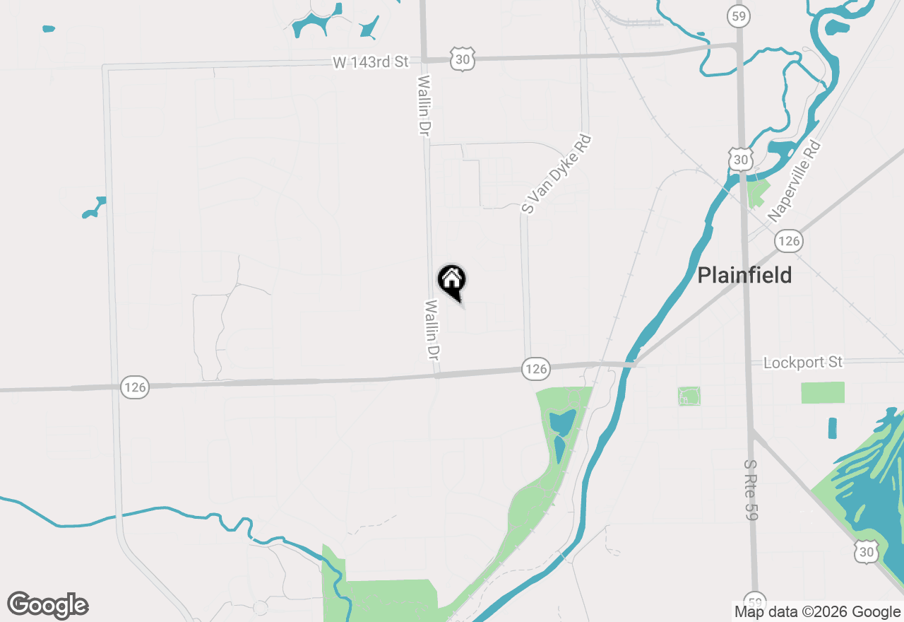 Map of 14907 S Morgan Lane, Plainfield, IL 60544
