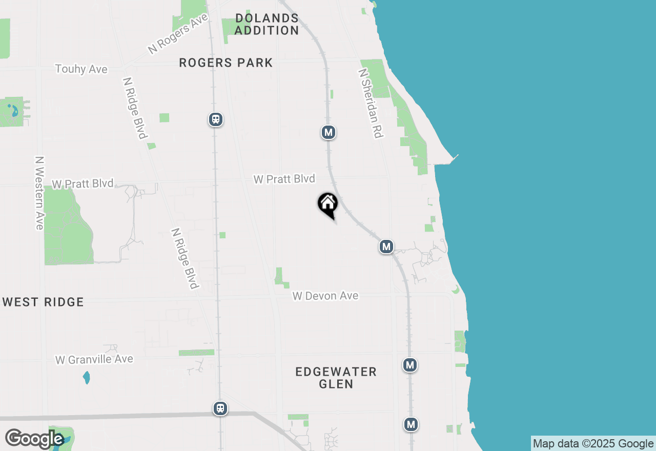 Map of 6620 N Glenwood Avenue #2S, Chicago, IL 60626