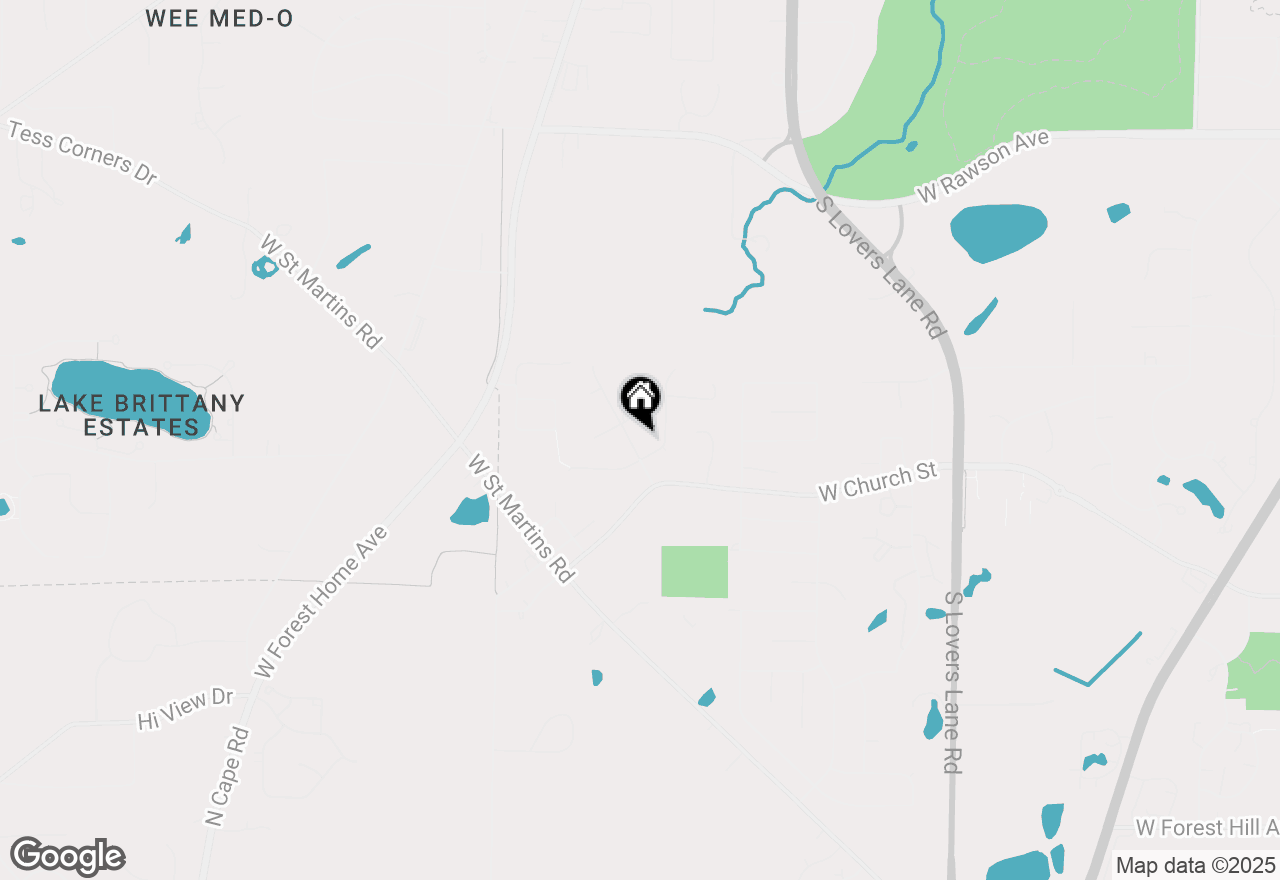 Map of 7622 S Mission Hills Dr, Franklin, WI 53132