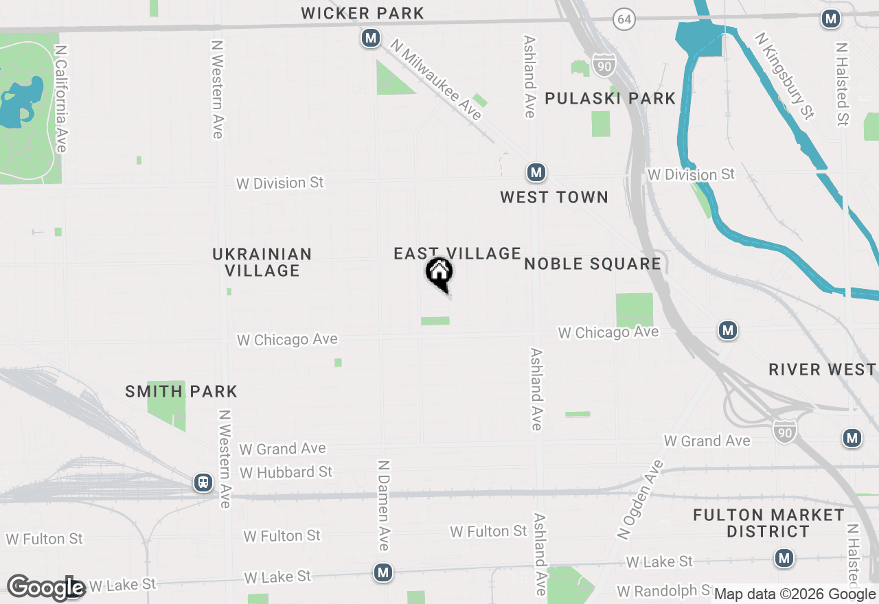 Map of 1827 W Iowa Street #1, Chicago, IL 60622