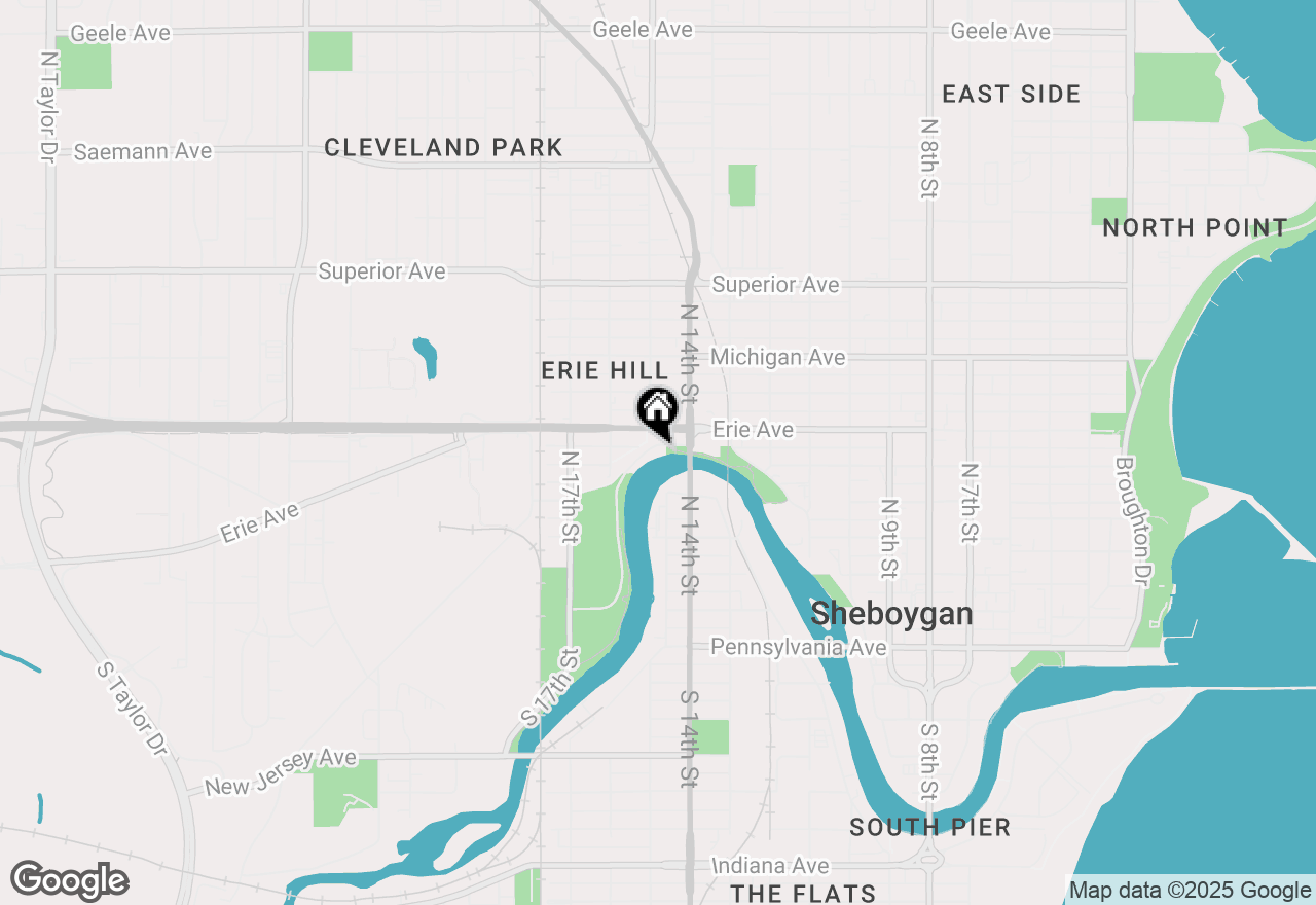 Map of 1433 Ontario Ave, Sheboygan, WI 53081