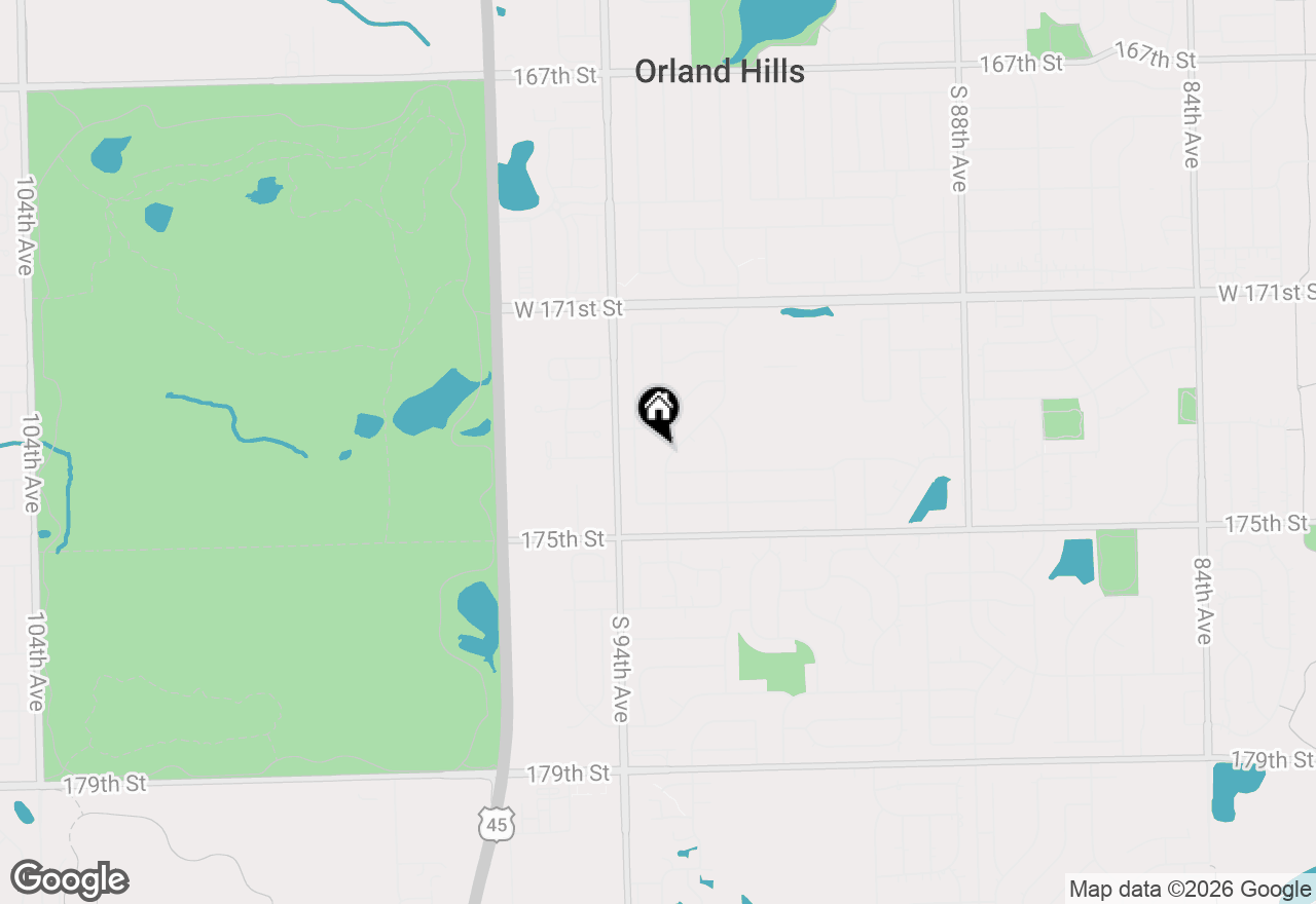 Map of 17342 Cambridge Place, Tinley Park, IL 60487