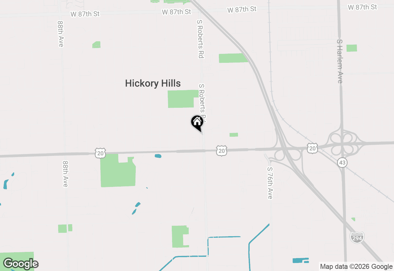Map of 9401 S 80th Court, Hickory Hills, IL 60457