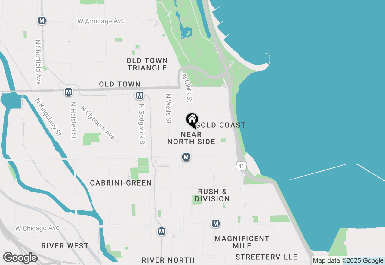 Map of 1318 N Sutton Place, Chicago, IL 60610
