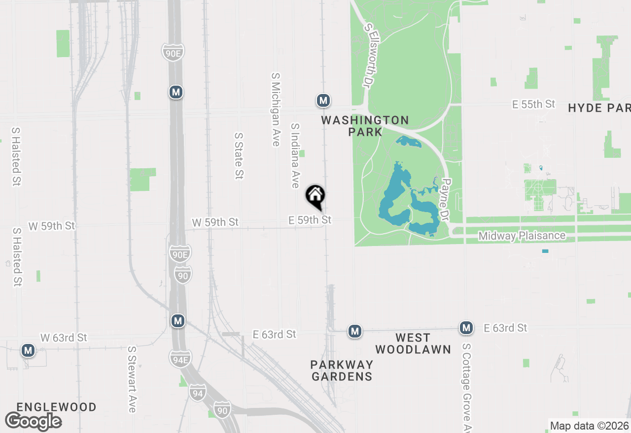 Map of 5852 S Prairie Avenue #2, Chicago, IL 60637