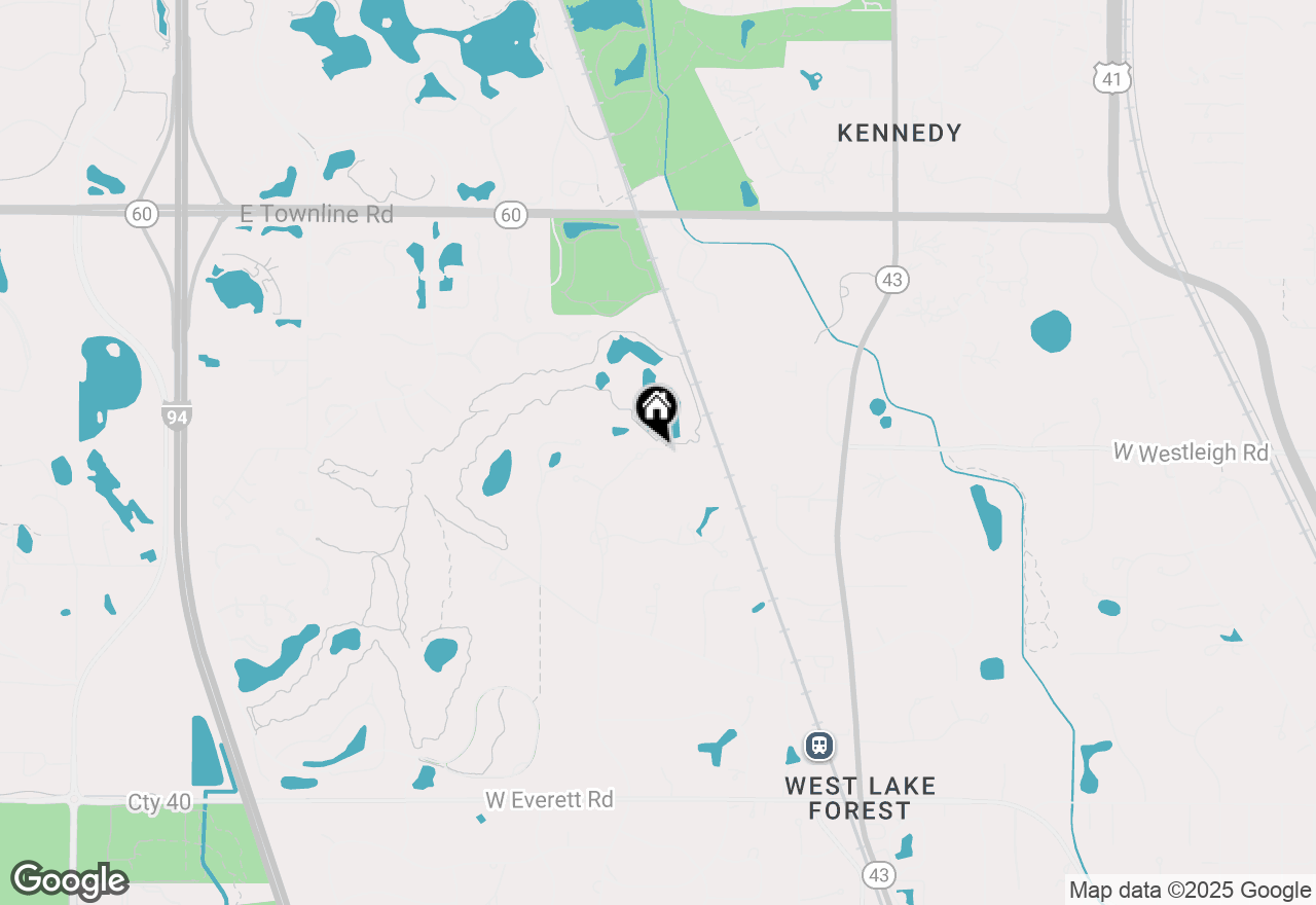 Map of 395 Oak Knoll Drive, Lake Forest, IL 60045