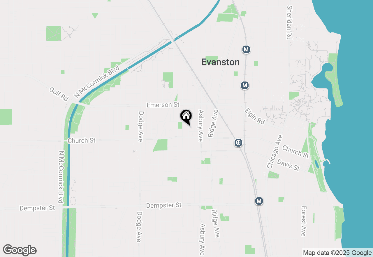 Map of 1726 Wesley Avenue, Evanston, IL 60201